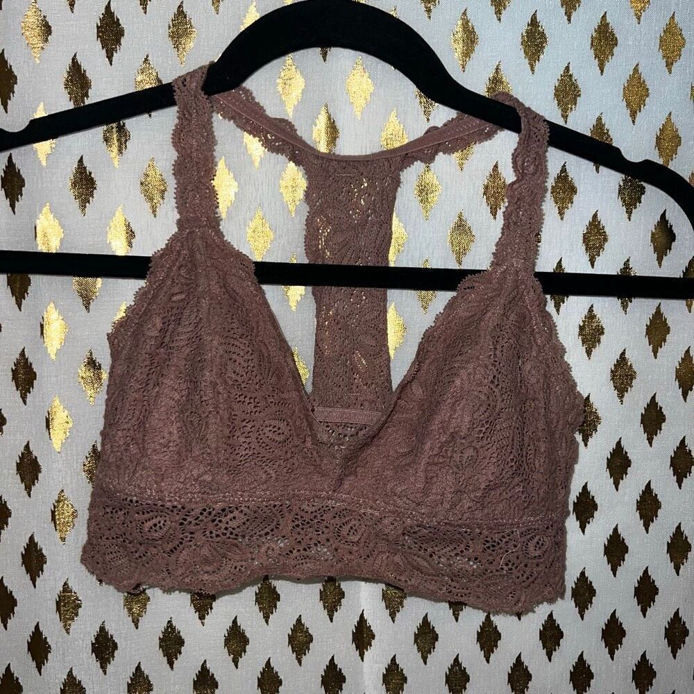 Auden lacy bra brown tan bralette size XS